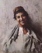 Georges Gaste Jeune fille souriant (mk32) oil painting artist